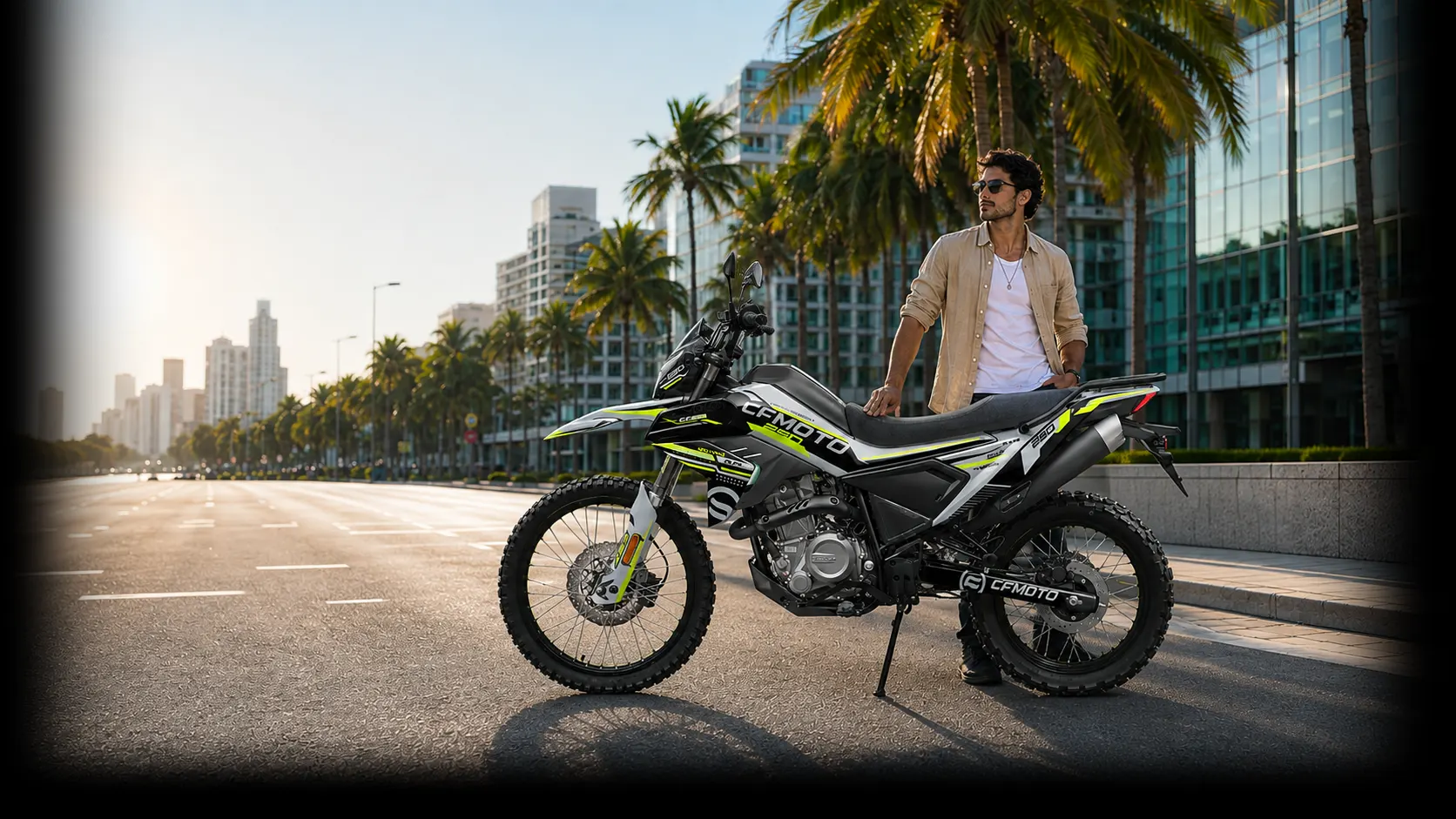 Moto doble propósito con stickers personalizados MotoGraphix